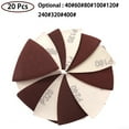 thumbnail image 5 of 20Pcs Hook&Loop Triangle Sandpaper 80×80×80mm Sanding Disc Sandpaper 40-400Grit, 5 of 5