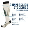 thumbnail image 2 of FORMRS Womens Knee High Socks Casual Long Thick Travel Daily Wear, 2 Pairs, Hand Drawn Christmas, 2 of 6