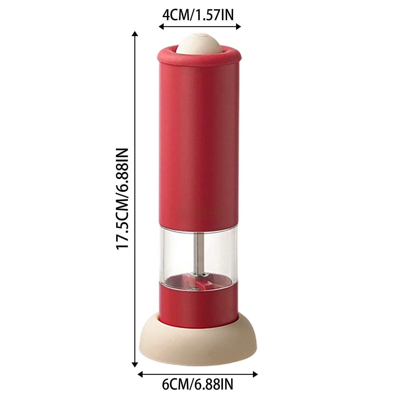 Electric Salt and Pepper Grinder Automatic Rechargeable Pepper Mill Shakers Kitchen Appliances for Home Kitchen BBQ Adjustable Coarseness(Red)