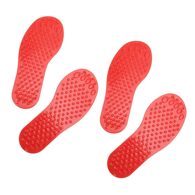 2Pair Foot Shaped Floor Markers PVC Non Slip Educational Footprint Markers for Classroom Kindergarten