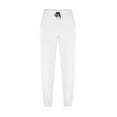 thumbnail image 4 of Miluxas Men's Casual Joggers Pants Cotton Elastic Waist Drawstring Chino Pants Hiking Outdoor Track Sweatpants White, 4 of 7
