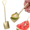 thumbnail image 2 of Stainless Steel Shovel Spoon Ice Cream Spoons Reusable Cute Dessert Tea Spoon Stirring Scoop for Sundaes Coffee Home Kitchen Bar Party, 1Pcs (Gold2), 2 of 6