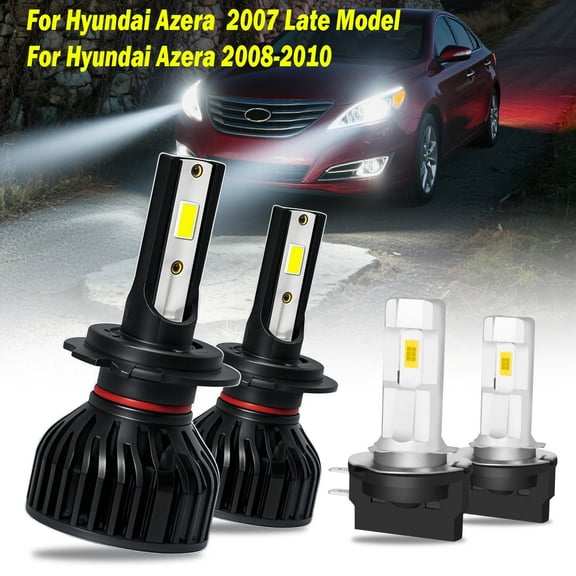 For Hyundai Azera 2007 2008 2009 2010 4x H7 H11B LED Headlight High Low Beam H7 H11B Combo Bulbs 14000LM 6000K