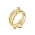 thumbnail image 4 of JewelersClub Stackable Diamond Rings for Women – . 02 Carat White Diamond Ring Jewelry – 14K Gold Plated Stackable Bands for Women – Charming Heart, Star, Peace Sign Ring – Stackable Ring Set by, 4 of 4