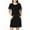 Black, variant on FAHXNVB Women Zipper Robe Short Sleeve Duster Housecoat Short Bathrobes Solid Color Casual Zip Front Nightgown with Pockets S-3XL