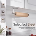 thumbnail image 4 of KOKOSIRI Paper Towel Holder Self-Adhesive Bar Under Cabinet for Kitchen Towel Polished Chrome Stainless Steel Wall Mounted Rack, B3012CH, 4 of 7