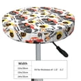 thumbnail image 4 of Lsque Monster truck Pattern Round Bar chair cushion covers Velvet Fabric Premium Comfort Protects from Scratches and Stains for 14-17 Inch Chair-12 inch, 4 of 7
