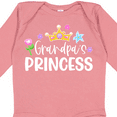 thumbnail image 4 of Inktastic Grandpa's Princess Crown and Flowers Girls Long Sleeve Baby Bodysuit, 4 of 5