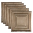 thumbnail image 1 of Great Lakes Tin Detroit Champagne 2ft x 2ft Nail Up Ceiling Tiles (5 Pack), 1 of 6