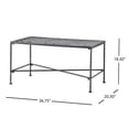 thumbnail image 5 of 36.75 inch Outdoor Patio Coffee Table in Black, Powder Coated Iron Furniture for Garden & Deck, 5 of 9