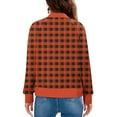 thumbnail image 4 of Perfectbot Women's Trendy Zip Up Bomber Jacket - Casual Plaid with Pockets Fall Winter Outerwear, 4 of 6