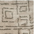 SAFAVIEH Belize Janine Abstract Plush Shag Area Rug, Taupe/Grey, 8' x