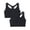 Black Hue/Black Hue, variant on Women's 2-Pack Medium Impact Sports Bras Supports Without Padding