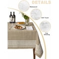 thumbnail image 2 of Cream Greek Key Table Cloth, Geometric Greece Ancient Rustic Waterproof Tablecloth for Rectangle Tables, Reusable Washable Fabric Table Cover for Restaurant Kitchen Dining Tables 60"x120", 2 of 6