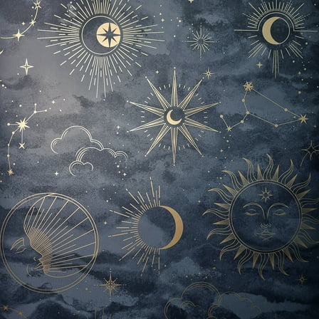 Fine Decor Kalel Navy Celestial Wallpaper