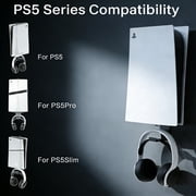 PS5 Wall Mount Kit with Controller & Headset Holders, Heavy Duty Steel Wall Mount for PS5/PS5 Slim/PS5 Pro Disc & Digital Editions
