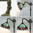 thumbnail image 3 of Tiffany Floor Lamp 64" Tall Industrial Pole Vintage Boho Green Stained Glass Standing Corner Bright Reading LED Light Arched Rustic Gooseneck Adjustable Living Room Kids Bedroom Farmhouse WERFACTORY, 3 of 7