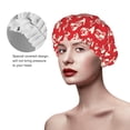 thumbnail image 2 of Kdxio Retro Lobsters Print Shower Cap for Women,Elastic and Reusable,Double Waterproof Layers Bathing Hat, 2 of 6