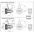 thumbnail image 2 of Admiral Locks Combination Cam Lock (1-1/8 Inch, Silver Pack of 2), 2 of 5