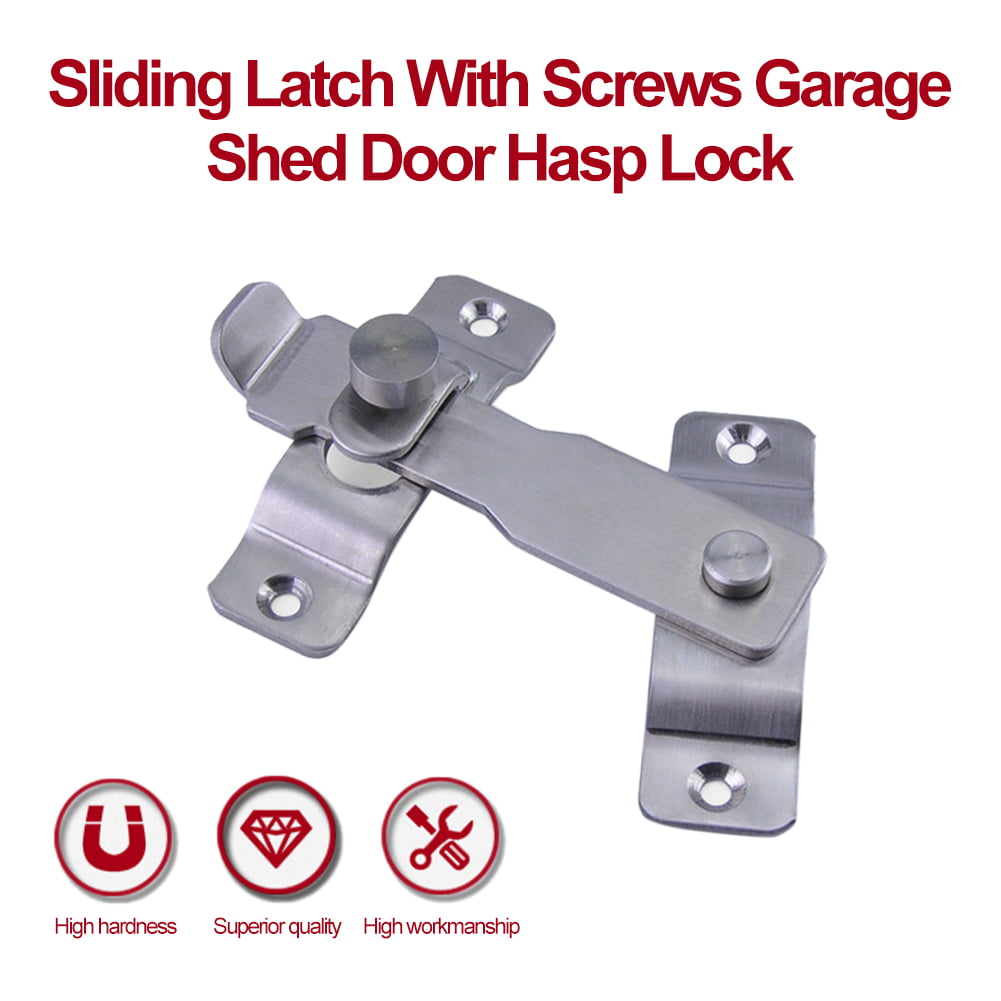 Hasp & Staple LockHeavy Duty Secure Door Latch Gate Shed Garage Security Bar 