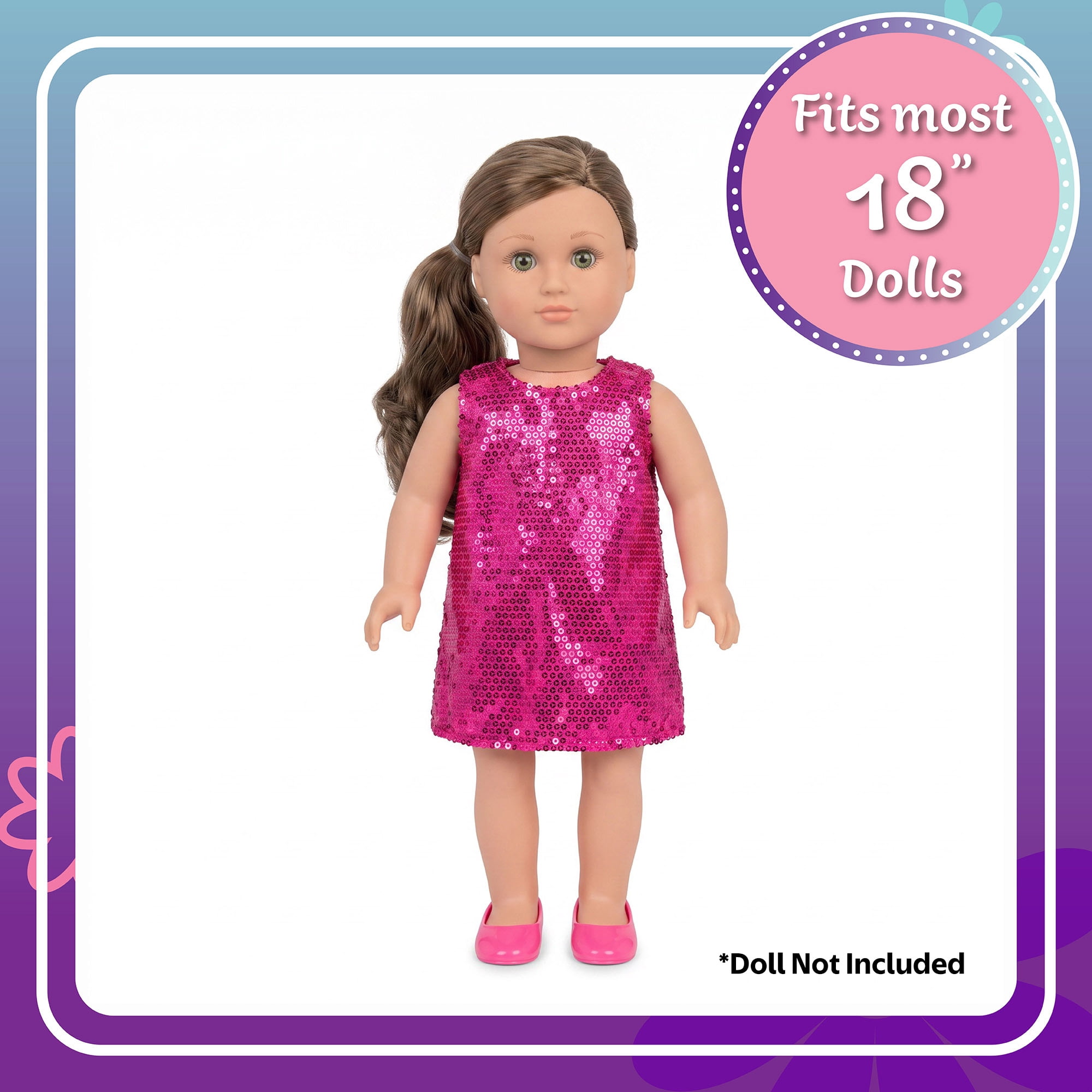 My Life As Pink Sequin Dress Fashion Set for 18-inch Dolls, 2 Pieces