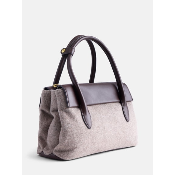 Free Assembly Women's Satchel, Tan Gray