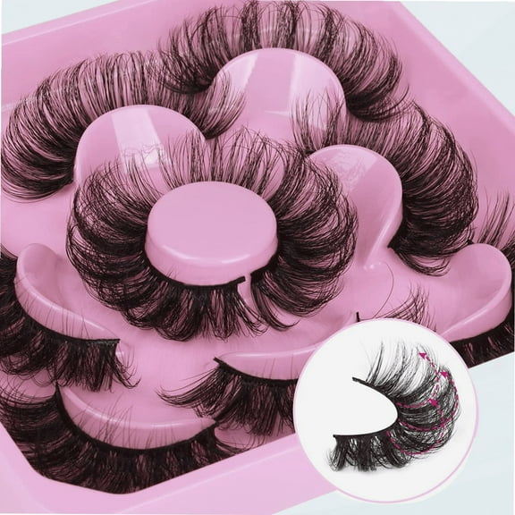 Lashes Mink Fluffy Wispy False Eyelashes 20mm Dramatic Faux Mink Eyelashes D Curl Long Fake Lashes Pack Look Like Extension