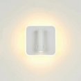 thumbnail image 2 of Lámpara de noche LED blanca cuadrada, lámpara de lectura de pared giratoria con interruptor de luz cálida, 2 of 5