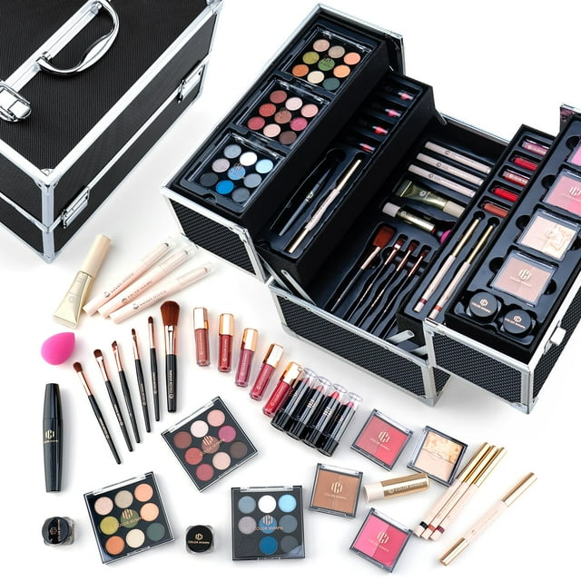 Color Nymph Kits de maquillaje profesional para niñas Kit de maquillaje para adolescentes con estuche de almacenamiento Kit de maquillaje para mujeres Cosméticos Kit completo Embalaje individual Sombr