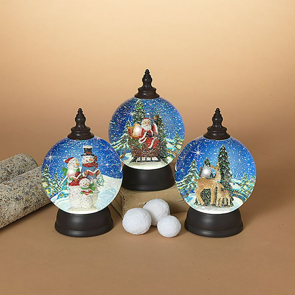 Gerson Companies 2020 Lighted Water Globe with Holiday Design