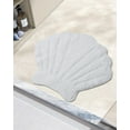 thumbnail image 3 of Better Trends Seashell Bath Rug, 100% Cotton Cute Beach Theme Bathroom Mat, Soft & Absorbent, Reversible, Washable Foot Mat, White Sea Decor for Kids & Home, 25" x 28" Marilyn Collection, 3 of 4