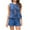 Blue, variant on Women 2 Piece Denim Set Sleeveless Lace Up Tank Top & Elastic Waist Short Matching Set Summer Casual Trendy Outfits