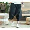 thumbnail image 6 of Dropshipping Men Harajuku Harem Pants 2023 Mens Summer Cotton Linen Joggers Pants Male Vintage Korean Style Sweatpants Fashions, 6 of 6