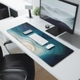 thumbnail image 4 of Transform Your Gaming Setup with Our Japanese Blue & White Wave XL Mouse Pad - Non-Slip Rubber Base, Stitched Edges, Large Size, 31.5 X 11.8 Inch, 4 of 7