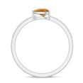 thumbnail image 2 of Rosec Jewels Natural Citrine Promise Ring - 0.6 Carat - Yellow Citrine Diamond Ring for Women - Pear Shape - AAA Quality, 18K White Gold, US 9.00, 2 of 8