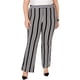 thumbnail image 1 of Pantalones casuales de Ponte a rayas para mujer I-N-C Negro 24W, 1 of 2