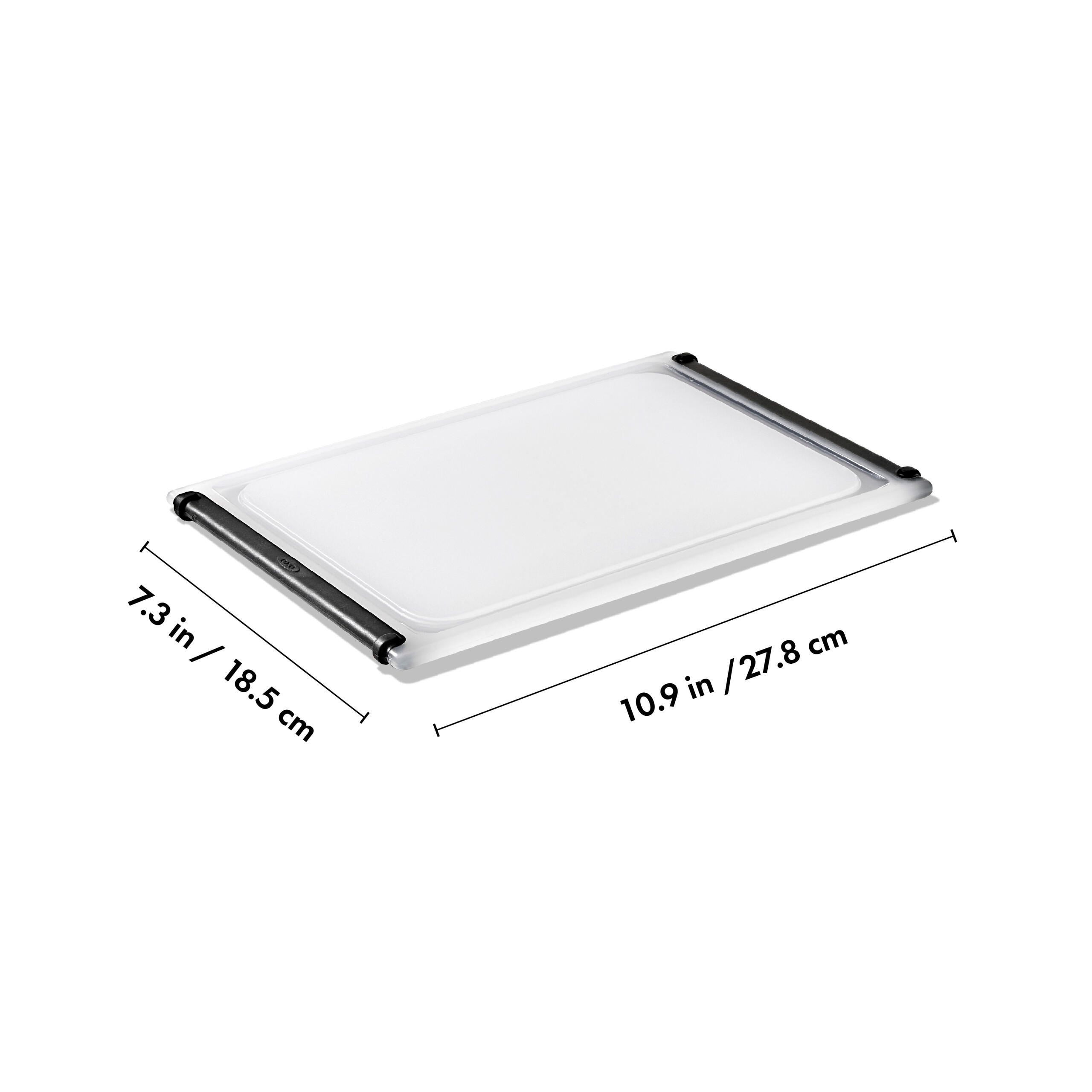 OXO Non-Slip Small Plastic Cutting Board with Juice Groove, Dishwasher Safe Kitchen Cutting Board for Fruits, Vegetables & Everyday Food Prep, 10.9 x 7.3 Inch