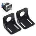 thumbnail image 3 of OULII 2Pack Stepper Motor Mounting Bracket Black Alloy Steel with Screws for 17 90 Degree Mount, 3 of 8