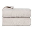 thumbnail image 2 of Superior Playa Zero Twist Cotton Solid Waffle Textured Bath Towels, Set of 2, Silver, 2 of 7