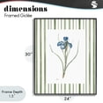 thumbnail image 4 of Stupell Industries Traditional Spring Iris And Stripes Black Framed Giclee Art, 24 x 30, by Nan, 4 of 8