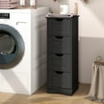 thumbnail image 5 of Costway Bathroom Storage Cabinet with 4 Drawers Cut-out Handles Anti-toppling Device Black, 5 of 11