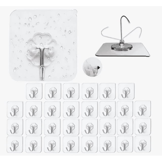 150 Ganchos Xtellar Acero Autoadhesivos De Pared Para Baño Toallero Color Plateado
