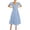 Light Blue, variant on Women's Square Neck Puff Sleeve Smocked Tiered Maxi Dresses for Women Summer Casual & Vacation Wear