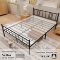 thumbnail image 2 of Mavesmog 14 inches Queen Mattresses Bed Frame with Headboard and Footboard Metal Bed Frame Queen Size, 2 of 6
