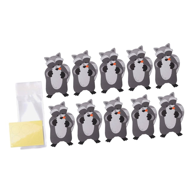 10 Uds bolsas de golosinas bolsa para hornear tarjetas bolsa de dibujos animados DIY bolsas de dulces bolsas de autoselladas para aperitivos dulces de palomitas de maíz
