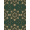 Green Brown Beige, Pattern 6, variant on Design&I 8'x10' Washable Area Rug Sleek Flatweave Pet Friendly Floral Medallion With Faded Retro Scroll Accents Vintage Boho Refined Structured for King Size Bedroom, Under Bed