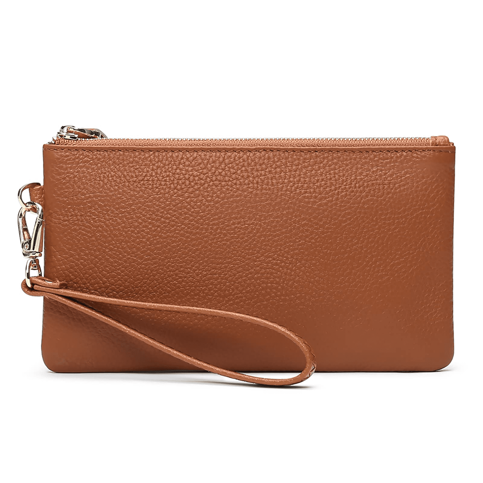 HELMBROOK London Leather Wristlet Clutch - RFID Blocking, Full-Grain Leather, Unisex
