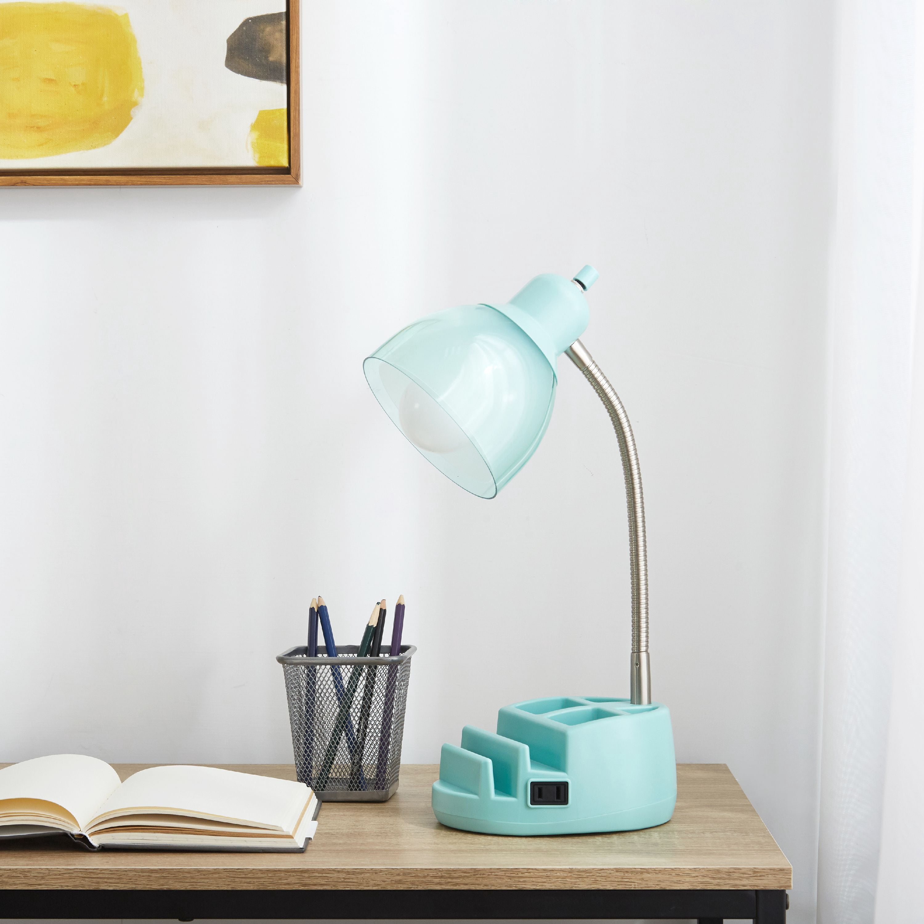 Mainstays Multi-Purpose Organizer Task Lamp, Mint