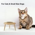 thumbnail image 4 of Tazones Elevados para Gatos de Cerámica Unique Bargains con Soporte Antideslizante para Comida y Agua para Gatos Mejora de Postura Beige 1 Tazón y 1 Conjunto de Soporte, 4 of 6
