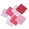 thumbnail image 1 of 7 Pcs Tissu Patchwork Imprimé Coton Couture Quilting Scrapbooking Artisanat Carré, Rouge, 1 of 7